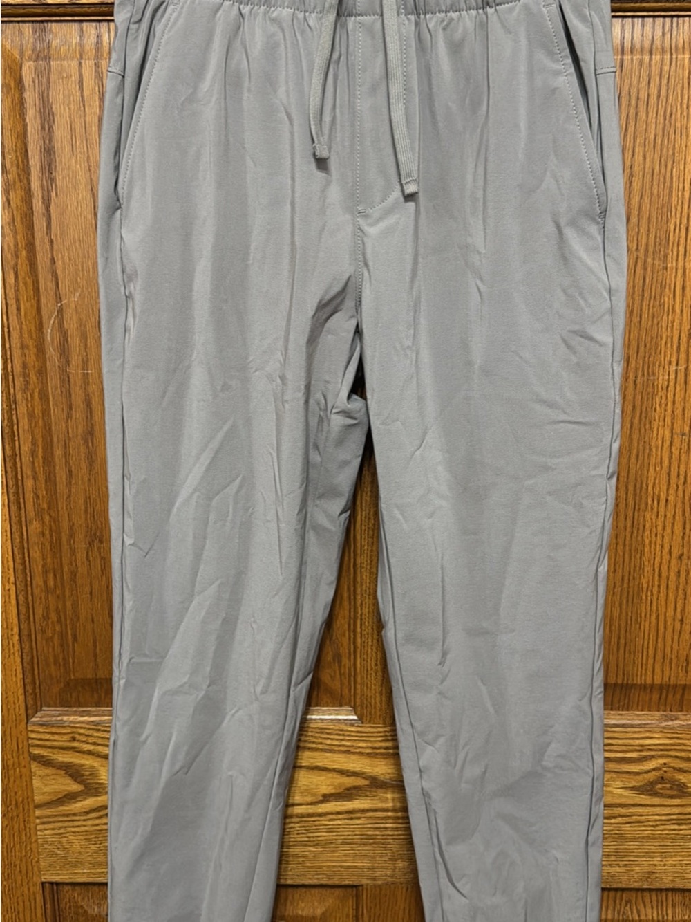 Men's Small Gray Travel Joggers Active Drawstring Pants